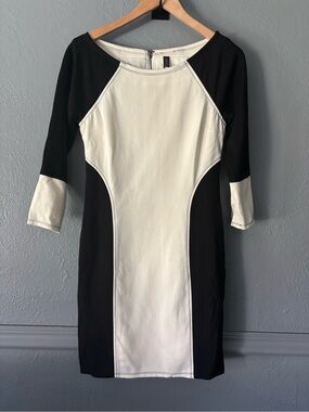 Plenty by Tracy Reese Colorblock Sheath Dress Black White Size 4